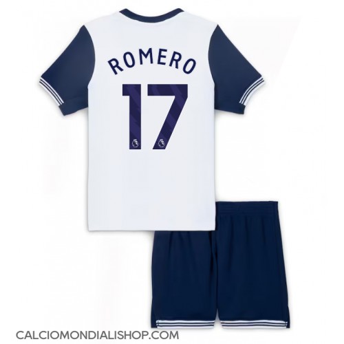 Maglie da calcio Tottenham Hotspur Cristian Romero #17 Prima Maglia Bambino 2024-25 Manica Corta (+ Pantaloni corti)